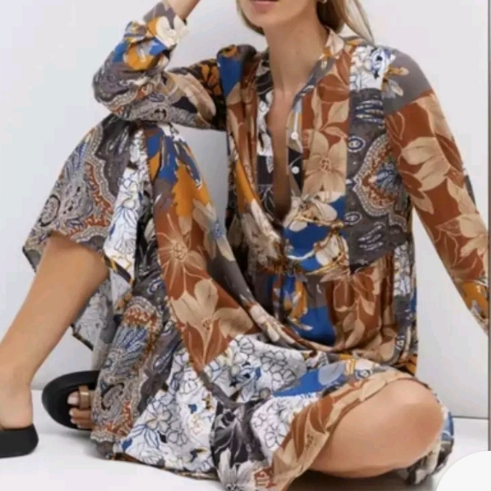 Anthropologie x Mare Mare‎ Lynda Maxi Dress Size Small Long Sleeve Cottagecore - Picture 5 of 11
